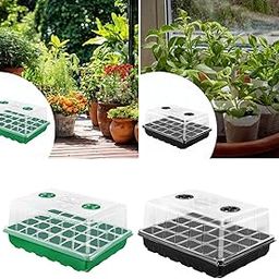 Seed Starter Tray 24 Holes Sprouting Container for Seedling Indoor Gardening Green-17