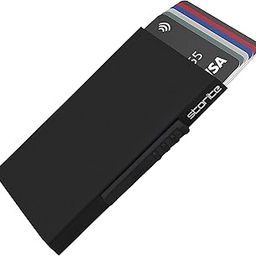 Black Metal RFID Blocking Aluminium Pop Up Slim Credit Or Debit/ATM Card Holder Case Holds 6 Bank Cards Case for Men & Women-(6.2 x 10.3 x 0.83 cm)-image-100