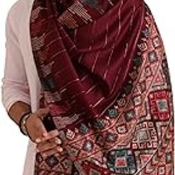 Men’s Ethnic Stole/Dupatta for Weddings and Parties, Geometric Pattern Palla, Men’s Muffler, Medium Size-image-7
