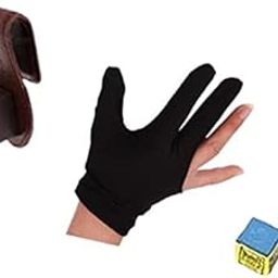 KBA Billiard Combo of Pool and Snooker Leather Chalk Holder, Two Chalk and Glove-picture-8
