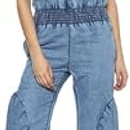 Amaya EnterpriseWomen's Denim Solid Sleeveless Jumpsuit (Blue, L)-PID61782-picture-55