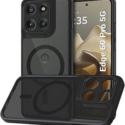 TheGiftKart Hybrid Shockproof Back Cover Case for Motorola Moto Edge 60 Pro 5G Compatible with MagSafe | Hard Back Case Cover for Moto Edge 60 Pro (PC & TPU, Translucent Smoke Matte Back, Black Sides)-7