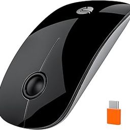 RAPIQUE R306C USB C Wireless Mouse, Type-C 2.4GHz Portable Computer Mouse, Silent Click, Ultra-Slim, 3 DPI Levels, 480 Hours Battery Life, for USB-C Laptops, MacBook, iPad, Tablet, Android – Black-image-88