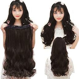 Synthetic Hair Extensions 5 Clip Wavy 28 Inch 200gram Black-image-18