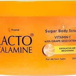Lacto Calamine Vitamin C Sugar Body Scrub | 200 g | Gentle Body Exfoliator | Body Scrub for Healthy & Glowing Clear Skin | Vitamin C, Sugar & Grape Seed Extract Removes Tan & Dead Skin Cells-44