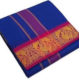 South Indian Pooja Dhoti Towel set | 4 Meter Dhoti + 2.25 Towel-image-26