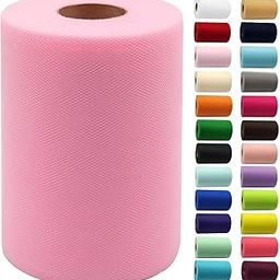 Filloxy Net Tulle Fabric Cut Out-5 Meter, 60 cm Width, Wedding Party Decoration, DIY Craft Supply Bow Baby Shower Birthday Party Wedding Christmas Supplies (Light Pink)-24