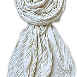 Scarf Woman Pleated Viscose Cotton Scarf with Lace Border | Hijab Scarf | Headscarf | Neck Scarf | Stoles | Wraps-image-93