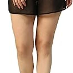 Women Solid Elasticated Waist with Tie-Up Detail Beachwear Shorts-image-101