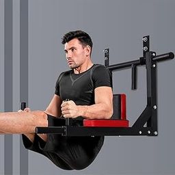 Deal Unlimited Wall Mounted Pull Up Bar for Home Gym, Black-image-17
