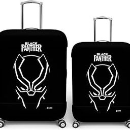 Marvel Black Panther Luggage Cover | Polyester Travel Suitcase Cover | Washable | Stretchable | 22-26 Inch-Medium | 26-30 Inch-Large | Pack of 2 | Black-29