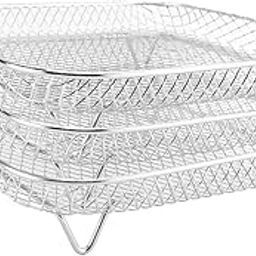 SHIPLORD® 8-Inch Air Fryer Rack Set: 3-Piece Non-Stick Cooking Rack for Crispy Evenly Cooked Food-image-36