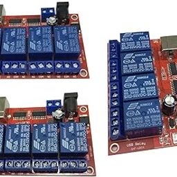 CALANDIS 4 Channel USB Relay Module Hid No Drive USB Relay for Mcu Control 24V-30