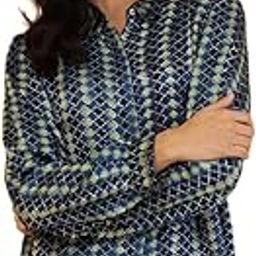Indigo Rayon Blend Ajrakh Printed Shirt-image-17