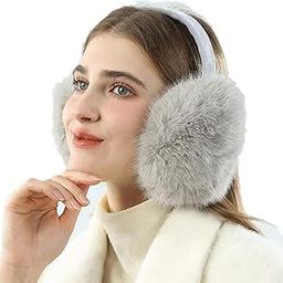 Winter Ear muffs Faux Fur Warm Earmuffs Cute Foldable Outdoor Ear Warmers For Women Girls-image-11