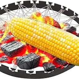 Ervio Stainless Steel Mini Tandoor Grill Jali Barbeque Net Gas Saver Device | Round Mesh for Stove, Pack of 1-7