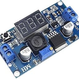 LM2596 DC-DC Adjustable Buck Module with Digital Voltmeter Display LM2596S Regulated Power Supply Converter Module 4.0~40V to 1.25~37V Power Transformer with LED Display-16