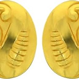 22KT Yellow Gold Stud Earrings for Girls-image-63