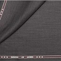 0-Degree Men's Poly-Viscose Unstitched Trouser Fabric and Wallet- Chocolate Brown 1.3 Meters-image-9