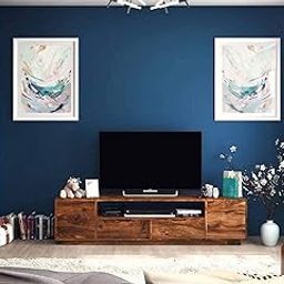 DRIFTINGWOOD Malvina Sheesham Wood Sideboard Low Height TV Cabinet for Living Room | Wooden Free Standing TV Unit Side Board Table with 2 Drawer, 2 Door Cabinet & Shelf Storage | Teak Brown-18