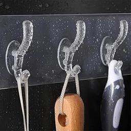 Premium Heavy Duty Wall Hooks for Bathroom, Kitchen, Bedroom – No Drill, Rustproof, Multipurpose Towel & Key Holder Hooks (6 Hooks Hanger, Pack of 2)-image-23