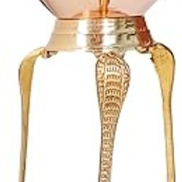 SHIVDEV CRAFT Copper Abhishek Lota with Brass Shivling Stand Jaldhari for Shivlingam Patra Kalash for Puja (250 ML Lota, 7 Inch Height Big Stand)-16