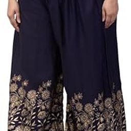 Women's Plus Size Flower Palazzo 5XL to 10 XL Free Size Palazzo-23