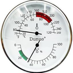Dunuo 4-Inch Sauna Thermometer & Hygrometer 2-in-1 with Fahrenheit Display - Hanging Temperature Gauge & Thermostat for Steam Sauna Room, Home Spa & Indoor Use (ST004Al)-image-86