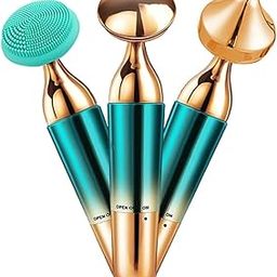 Dherik Tradworld 3 in 1 Face Neck Eyes Massager Premium 3 in 1 Massager,Vibration Facial Massager for Skin Care,Face Sculpting Tool Multifunctional Massager Beauty Device-image-43