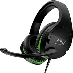 HyperX Cloudx Stinger Gaming Headphones, 3.5Mm Wired Connectivity, 40Mm Sound Drivers, Lightweight, Over Ear, Swivel-to-Mute Mic, Xbox-Licensed, Signature Memory Foam, Black-Green, 275G, 4P5K1AA-19