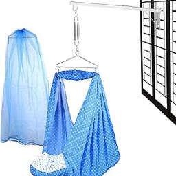 beetot New Born Baby Swing Cradle (Jhula) Set | Cradle Swing, Mosquito Net, Spring, Triangle Hanger, Window Hanger | Weight Capacity up to 15 kg | Age from 0-24 Months | Jhula (Blue)-image-60