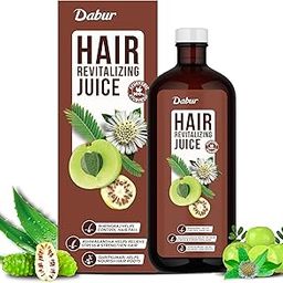 Dabur Hair Revitalizing Juice - 1L | Hair Care Juice for Hair Growth & Hair Fall Control | Enriched with 5+ Powerful Ingredients | No Artificial Colors, Flavours & Sugars-0
