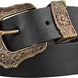 Full Grain Cowhide Leather Western Belt with Engraved Tooling for Men without Buckle-image-73