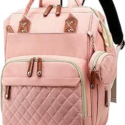 Diaper Bag Backpack – Large Baby Bag for Mom & Dad with Changing Pad, 16 Pockets, Pacifier Case & Stroller Straps – Unisex Travel Diaper Backpack for Baby Girl or Boy-picture-7