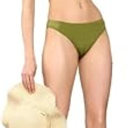 Stylish Women Cotton Dancing Around My Sandcastle Moss Green Bikini (Green,M)-image-2