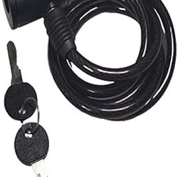 PANCIKAA Stainless Steel Manual Cable Lock for Helmet, Bike, Bicycle & Luggage | Multipurpose Heavy Duty Anti-Theft 6mm Chain with Advance Security 2 Keys | Best for Two Wheeler - Black-image-82