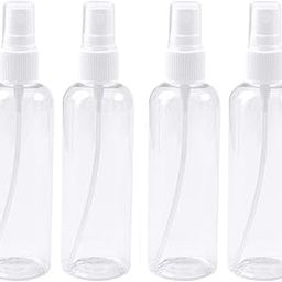 Ayurvardan 100ml Transparent Plastic Refillable Reusable Fine Mist Spray Bottle | Multipurpose Spray Container for Sanitizer, Travel, Home, Beauty, Hair & Makeup (Pack of 4)-18