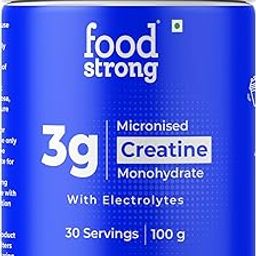 Foodstrong Micronised Creatine Monohydrate Powder With Electrolytes, 3.3g Per Serving, Unflavoured, Supports Muscle Growth & Athletic Performance – 100g (30 Servings)-20