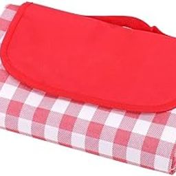 RIDERA Foldable Waterproof Picnic Mat – Large Red Checkered Outdoor Blanket with Anti-Skid Base, Handle & Easy Clean Surface – Reusable & Portable for Beach| Camping | Travel & Family Use (1 Pc)-image-36