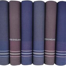 Men's Cotton Dark Casual Style Handkerchief (Pack Of 6) - Grey, Brown & Purple-image-3
