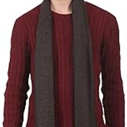 Men Geometrical Grey Muffler-image-85