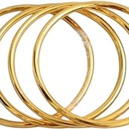 Plain Golden Lightweight Bangles Set – Thin, Elegant, Water-Resistant, Ideal for Daily Use, Office, and Weddings for Women & Girls-image-65
