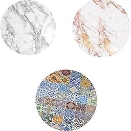 VELURA 3X 120cm 48" Dia. Waterproof Round Table Cover Tablecloth Home Decor|1 Piece Marble Pattern Tablecloth| Tablecloths| Kitchen, Dining & Bar-image-39