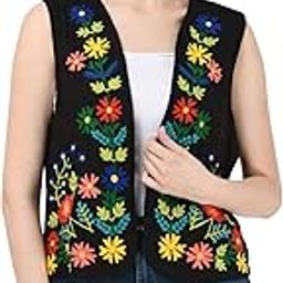 Women's Rayon Black Embroidery Jacket-image-9