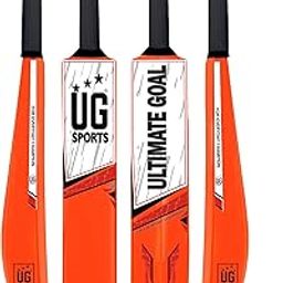 UG Sports | Premium Plastic Fiber Cricket Bat with a Tennis Ball| UV Digital Printing | Soft Cusion Grip |Sharp Blades | Red Sticker | Kids (Green Size 3)-image-33
