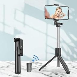 Hold Up Selfie Stick Tripod,Extendable Selfie Stick With Detachable Wireless Remote&Tripod Stand Selfie Stick For Iphone 11/12/13 Pro Max/X/Xs/Xr/8/8P/7/7P/6S/6,Sumsung Galaxy,Huawei&More,Pack of 1-12