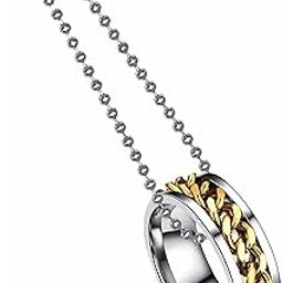 Contemporary Stainless Steel Ring Chain Pendant For Men Boys Girls-image-18