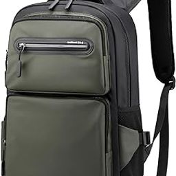 WALKENT Waterproof 15.6" Laptop Bag 24L, Night Reflective Zipper, Multiple Front & Side Pockets, Backpack for Office College School Men Women - Glam Green-image-48