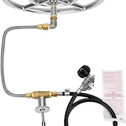 LP Propane Gas Fire Pit Stainless Steel Burner Ring Installation Kit, 12-inch-image-11
