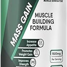 MD MUSCLE DOMINATOR Mass Gainer Supplement for Men & Women | 1500mg per Serving | Natural Weight Gain Protein | Muscle Mass Gainer with Shilajit, Ashwagandha | 60 Capsules | 80g | Post Workout-image-42